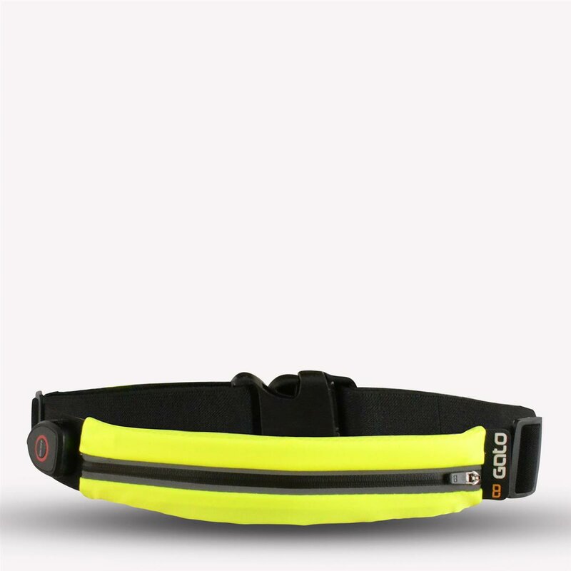 Gato Sport Gürtel mit I LED Licht I und intregierter I Flex-Tasche I sowie I USB AnschlussI Unisize
