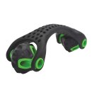Fitness Massage Roller I Selbstmassage Roller I Körpermassageroller I Faszienroller I schwarz-grün I 2 Noppen-Rollen Ø 55 mm gegen Verspannungen
