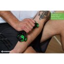Fitness Massage Roller I Selbstmassage Roller I Körpermassageroller I Faszienroller I schwarz-grün I 2 Noppen-Rollen Ø 55 mm gegen Verspannungen