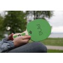 Donic-Schildkröt Tischtennis-Set Ping Pong, 2 Schläger mit Grün-Gelben Belägen, 3 Gelbe Bälle, in Tragetasche