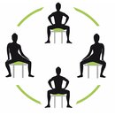 Schildkröt Fitness Seat Cushion Fit+, neuartiges Sitzkissen, Balance Cushion in Linsenform, mit Stoffbezug und Pumpe, inkl. Übungsposter