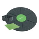 Schildkröt Fitness Balance-Board, Anthrazit-Grün, inklusive Extra-Aufsatz mit stärkerer Wölbung, Anti-Rutsch Pad