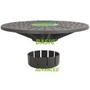 Schildkröt Fitness Balance-Board, Anthrazit-Grün, inklusive Extra-Aufsatz mit stärkerer Wölbung, Anti-Rutsch Pad