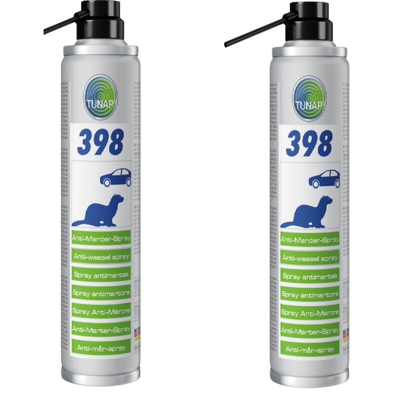 2X Tunap 398 Nager-Abwehrspray, wasserfester Klebstoff gegen Nagetiere 2 x 250 ml