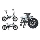 EOVOLT City 4 Speed E-Faltrad 16 Zoll mit 5 Untersttzungsstufen 250W 4 Gnge (Grey Anthracite)