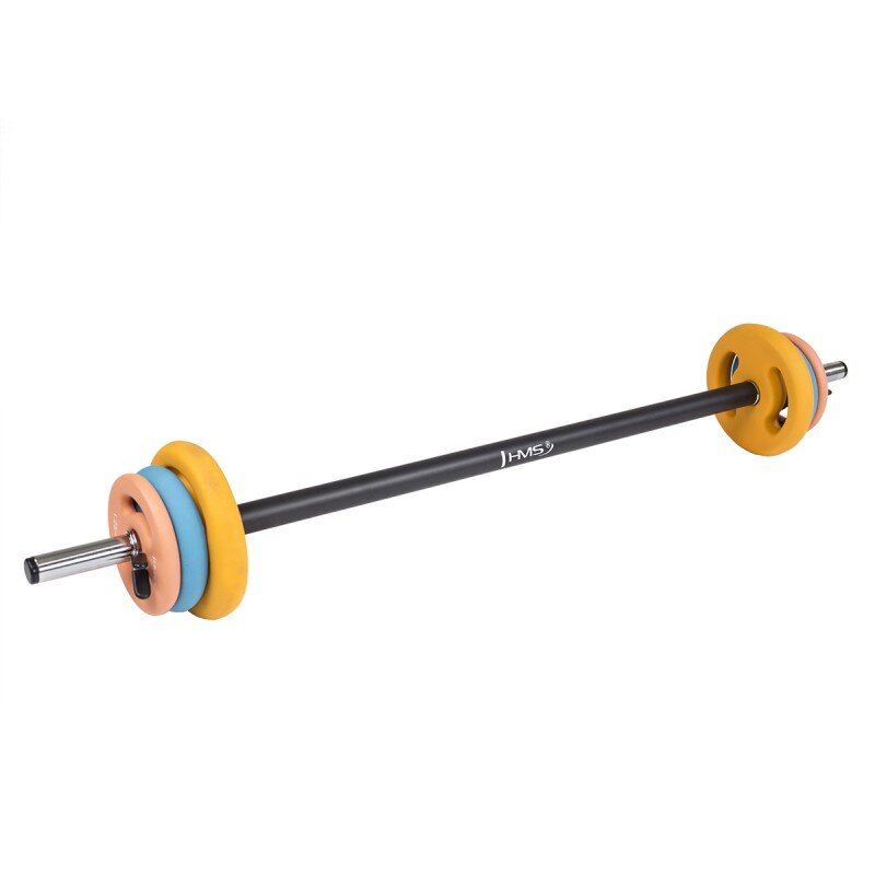 Fitness Kraftsport SBP25 LANGHANTEL ZUM BODY PUMP 20 KG HMS mit Gewichten